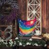 Colorful Daisies Throw Pillow Machine Washable, Indoor Outdoor Decorative Pillow for Couch, Bed or Patio, 14Hx14W