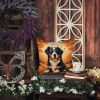 Bernese Mountain Dog Fall Throw Pillow Machine Washable, Indoor Outdoor Decorative Pillow for Couch, Bed or Patio, 14Hx14W