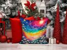 Colorful Daisies Throw Pillow Machine Washable, Indoor Outdoor Decorative Pillow for Couch, Bed or Patio, 14Hx14W