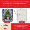 Beagle Christmas Reindeer Porcelain Ornament Christmas Tree Hanging Decorations for Home Christmas Holiday, Rectangle, Gift, Multicolor