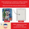 Maltese Christmas Reindeer Porcelain Ornament Christmas Tree Hanging Decorations for Home Christmas Holiday, Rectangle, Gift, Multicolor