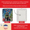Neapolitan Mastiff Christmas Reindeer Porcelain Ornament Christmas Tree Hanging Decorations for Home Christmas Holiday, Rectangle, Gift, Multicolor