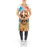 Cocker Spaniel Hippie Dawg Apron Cooking Kitchen Server Baking Crafts Gardening for Adult Women Men, Unisex, Large, Multicolor