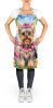 Yorkshire Terrier Luau Apron Cooking Kitchen Server Baking Crafts Gardening for Adult Women Men, Unisex, Large, Multicolor