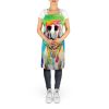 Weimaraner Hippie Dawg Apron Cooking Kitchen Server Baking Crafts Gardening for Adult Women Men, Unisex, Large, Multicolor