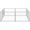 Dog Kennel Silver 43.1 ftÂ² Steel
