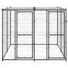 Outdoor Dog Kennel Steel with Roof 52.1 ftÂ²