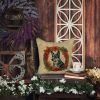 Australian Cattle Dog Christmas Flowers Throw Pillow Machine Washable, Indoor Outdoor Decorative Pillow for Couch, Bed or Patio, 14Hx14W