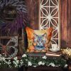 British Shorthair Cat in Fall Leaves Throw Pillow Machine Washable, Indoor Outdoor Decorative Pillow for Couch, Bed or Patio, 14Hx14W