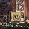 Bearded Collie and Flowers Throw Pillow Machine Washable, Indoor Outdoor Decorative Pillow for Couch, Bed or Patio, 14Hx14W