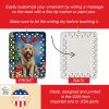 Goldendoodle Christmas Reindeer Porcelain Ornament Christmas Tree Hanging Decorations for Home Christmas Holiday, Rectangle, Gift, Multicolor