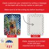 Shar Pei Christmas Reindeer Porcelain Ornament Christmas Tree Hanging Decorations for Home Christmas Holiday, Rectangle, Gift, Multicolor