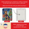 Welsh Terrier Christmas Reindeer Porcelain Ornament Christmas Tree Hanging Decorations for Home Christmas Holiday, Rectangle, Gift, Multicolor
