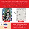 Havanese Christmas Reindeer Porcelain Ornament Christmas Tree Hanging Decorations for Home Christmas Holiday, Rectangle, Gift, Multicolor