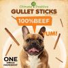Gullet Sticks 24 Count 100% Natural Beef Esophagus Dog Chews 6â€ Premium Dog Treats for Training Puppies & Adults Zero Filler or Preservatives