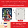 Italian Greyhound Christmas Reindeer Porcelain Ornament Christmas Tree Hanging Decorations for Home Christmas Holiday, Rectangle, Gift, Multicolor