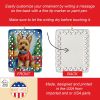 Norwich Terrier Christmas Reindeer Porcelain Ornament Christmas Tree Hanging Decorations for Home Christmas Holiday, Rectangle, Gift, Multicolor