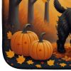 Black Cairn Terrier Fall Dish Drying Mat Absorbent Dish Drying Mat Pad for Kitchen Counter Dish Drainer Mat for Countertop, 14 x 21", Multicolor