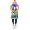 Pug Hippie Dawg Apron Cooking Kitchen Server Baking Crafts Gardening for Adult Women Men, Unisex, Large, Multicolor