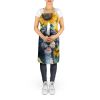 Portuguese Water Dog in Sunflowers Apron Cooking Kitchen Server Baking Crafts Gardening for Adult Women Men, Unisex, Large, Multicolor