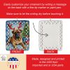 Bullmastiff Christmas Reindeer Porcelain Ornament Christmas Tree Hanging Decorations for Home Christmas Holiday, Rectangle, Gift, Multicolor