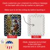 English Bulldog and Santa Claus Porcelain Ornament Christmas Tree Hanging Decorations for Home Christmas Holiday, Rectangle, Gift, Multicolor