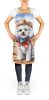 Bichon Frise Cowboy Welcome Apron Cooking Kitchen Server Baking Crafts Gardening for Adult Women Men, Unisex, Large, Multicolor