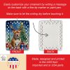 Pit Bull Terrier Christmas Reindeer Porcelain Ornament Christmas Tree Hanging Decorations for Home Christmas Holiday, Rectangle, Gift, Multicolor
