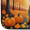 Norfolk Terrier Fall Dish Drying Mat Absorbent Dish Drying Mat Pad for Kitchen Counter Dish Drainer Mat for Countertop, 14 x 21", Multicolor
