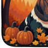 Basset Hound Fall Dish Drying Mat Absorbent Dish Drying Mat Pad for Kitchen Counter Dish Drainer Mat for Countertop, 14 x 21", Multicolor