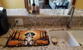 Beagle Fall Dish Drying Mat Absorbent Dish Drying Mat Pad for Kitchen Counter Dish Drainer Mat for Countertop, 14 x 21", Multicolor