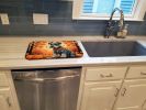 Schnauzer Fall Dish Drying Mat Absorbent Dish Drying Mat Pad for Kitchen Counter Dish Drainer Mat for Countertop, 14 x 21", Multicolor