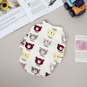 Pet clothes Dog clothes Autumn and winter new cat pet clothes Two leg sweater 22 Happy bear bottoming shirt (Color: 22 Happy Bear Undercoat - Red, size: XXL)