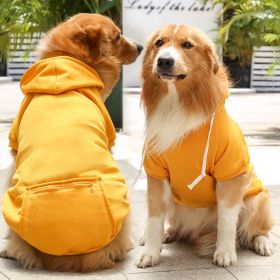 Plaid Dog Hoodie Pet Clothes Sweaters with Hat and Pocket Christmas Classic Plaid Small Medium Dogs Dog Costumes (Color: Big dog zipper pocket sweater ginger, size: L (chest circumference 47, back length 35cm))