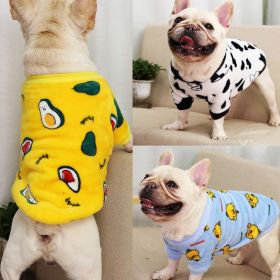 Autumn/Winter warm dog coat Small; medium dog; Flannel warm dog clothing pet supplies; dog clothing (Color: Multiple deer heads, size: 2XL)